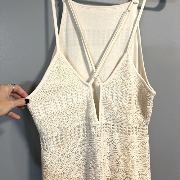 NWOT FREE PEOPLE CROCHET FLARE JUMPSUIT - Picture 5 of 9